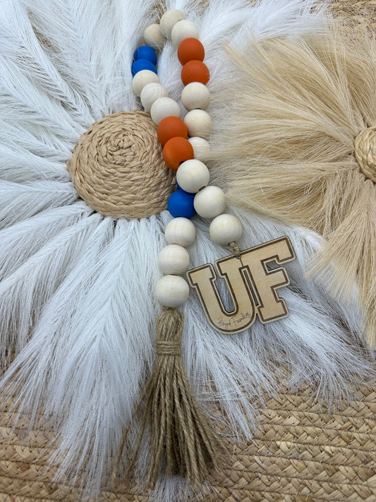 College Colors Wood Bead Garland | Dorm Room & Fan Decor