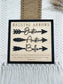Raising Arrows Personalized Wood Sign