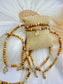 Olive Wood Rosary Wrap Bracelet: Rose Quartz or Aquamarine, Miraculous Mary Charm