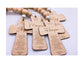 Personalized Wood Bead Hanging Cross: Baptism/Communion Gift