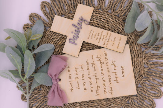 Now I Lay Me Down to Sleep Nursery Wood Sign | Christian Baby Room Décor, Prayer Sign for Baptism & Nursery