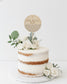 Personalized Round Rattan Cake Topper