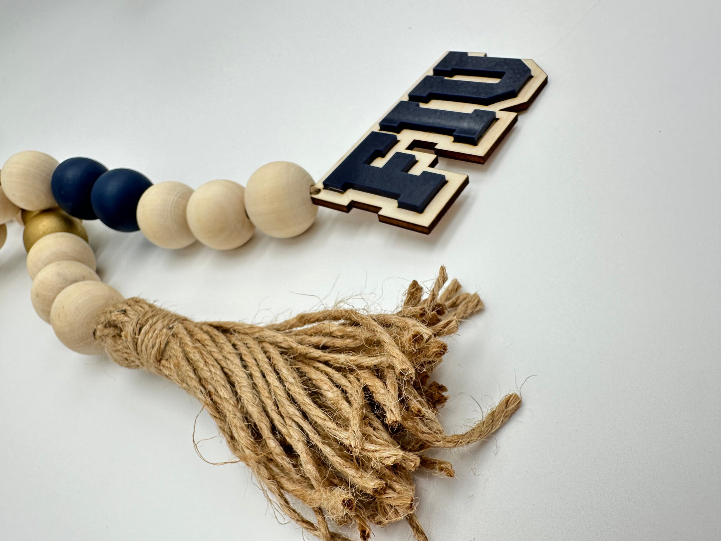 College Spirit Wood Bead Garland