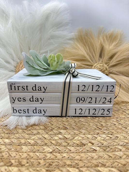 Love Story Bible Book Stack: Wedding Keepsake, Farmhouse Decor