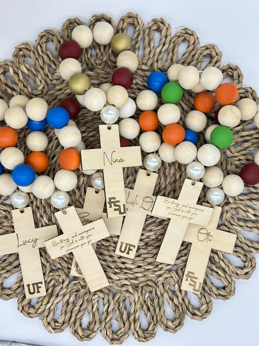 College Rosary Gift for: Dorm Decor, College Acceptance, College Decor, Graduation, Personalized Rosary