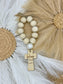 Wood Car Rosary: "God Bless This Car" Rearview Mirror Charm