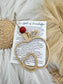 Teacher Appreciation Gift: Apple Ornament with Heart