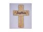 Personalized Olive Branch Wood Cross: Baptism, First Communion Gift