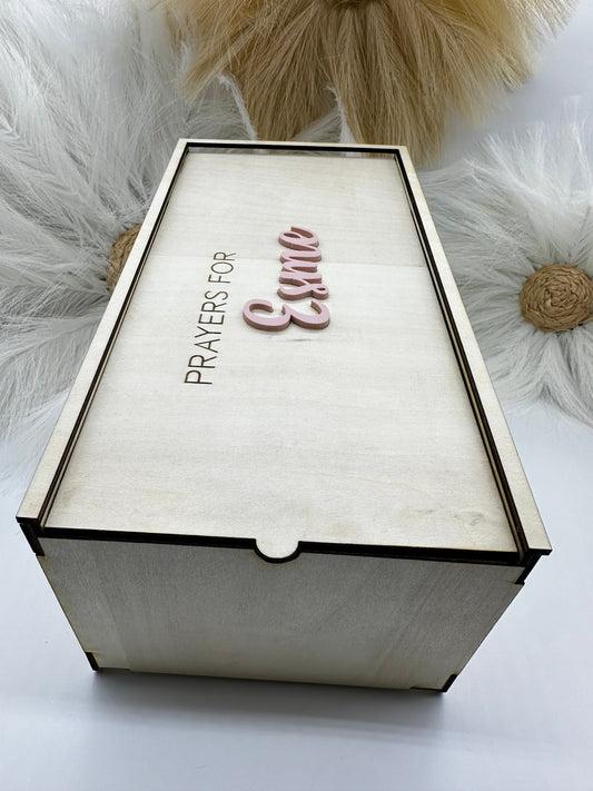 Personalized Wooden Prayer Keepsake Box – Engraved Memory Box for Prayers, Photos, Letters &  Memories