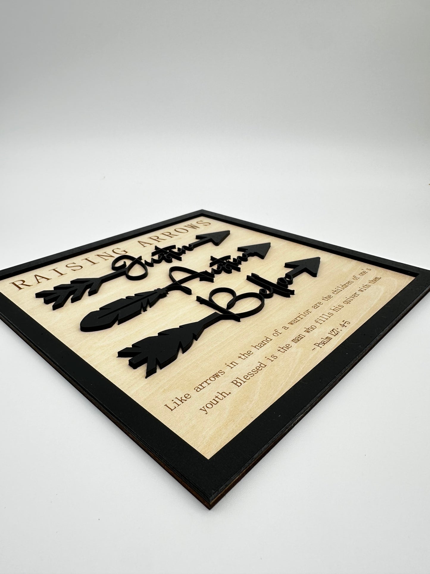 Raising Arrows Personalized Wood Sign