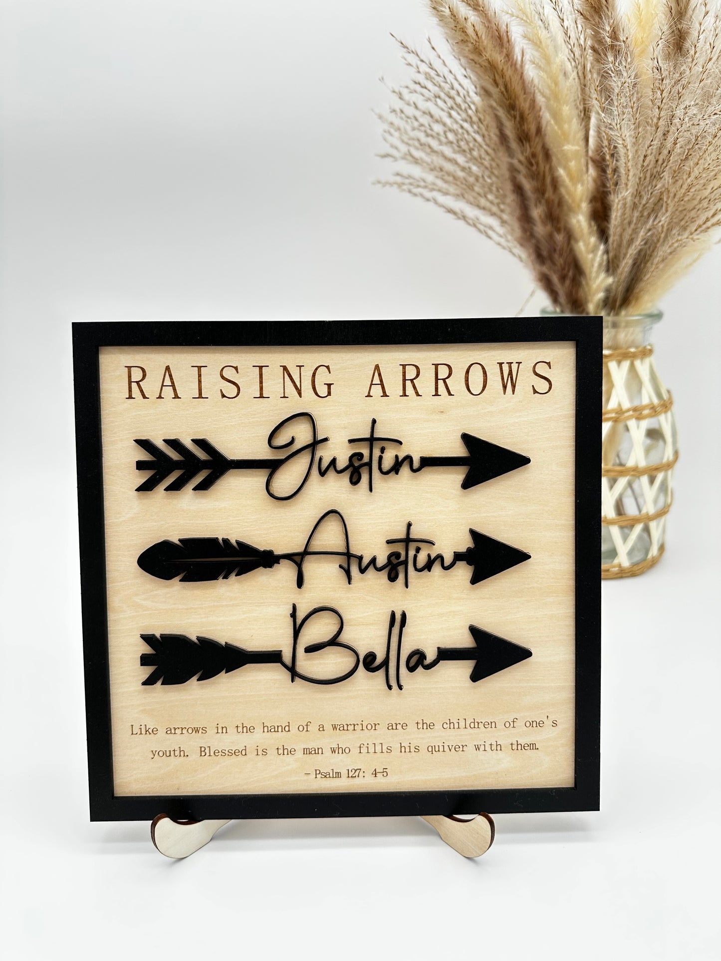 Raising Arrows Personalized Wood Sign