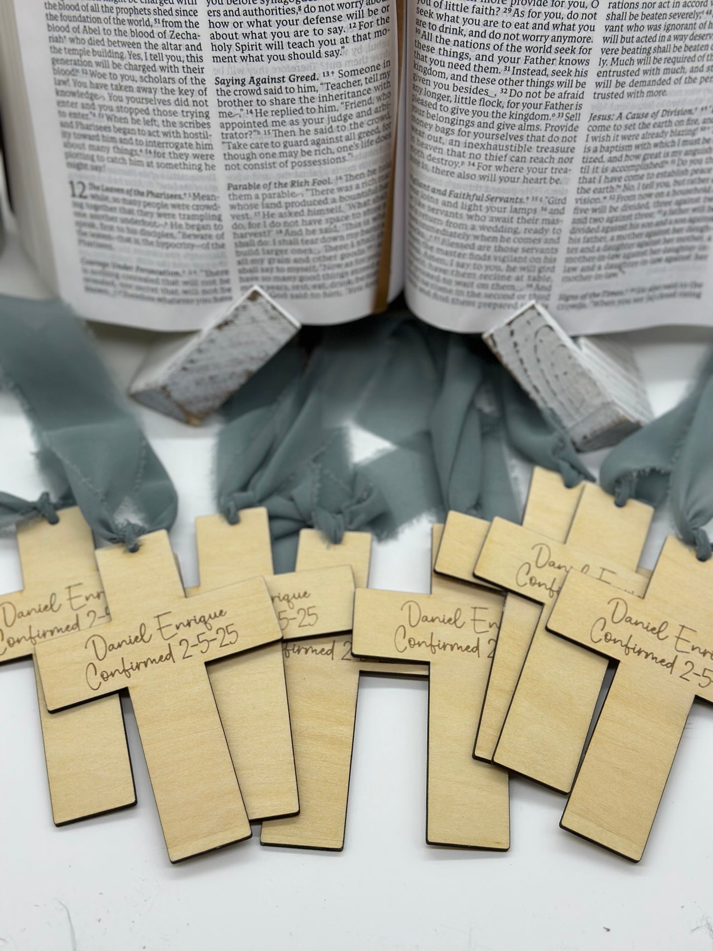 Personalized Wood Cross Favor
