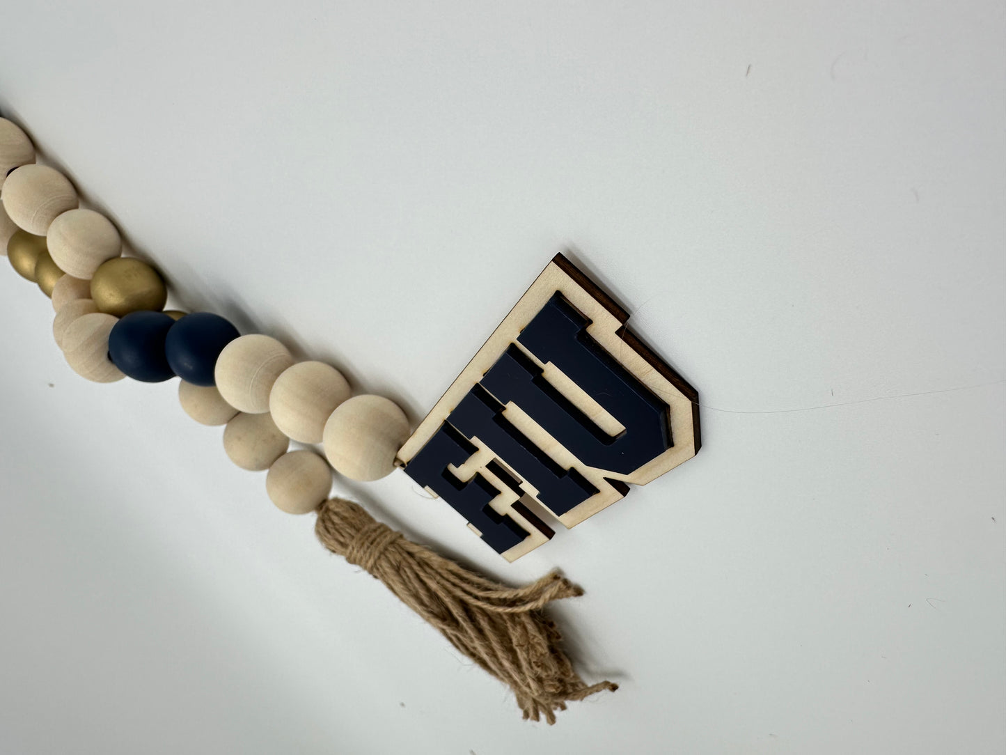 College Spirit Wood Bead Garland