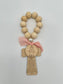Our Mother Mary Wood Bead Rosary