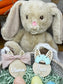 Personalized Easter Bunny Basket Tag with Name, Boy Bunny Tag with Baseball Cap, Custom Easter Basket Name Tag, Wooden Bunny Tag for Kids Easter Gift