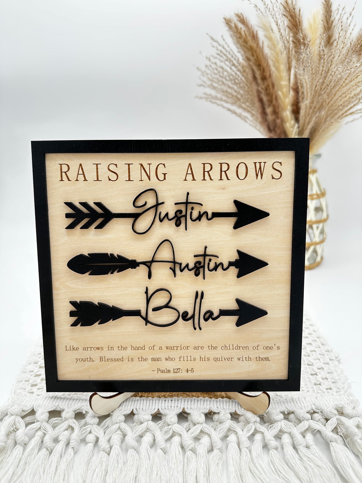 Raising Arrows Personalized Wood Sign