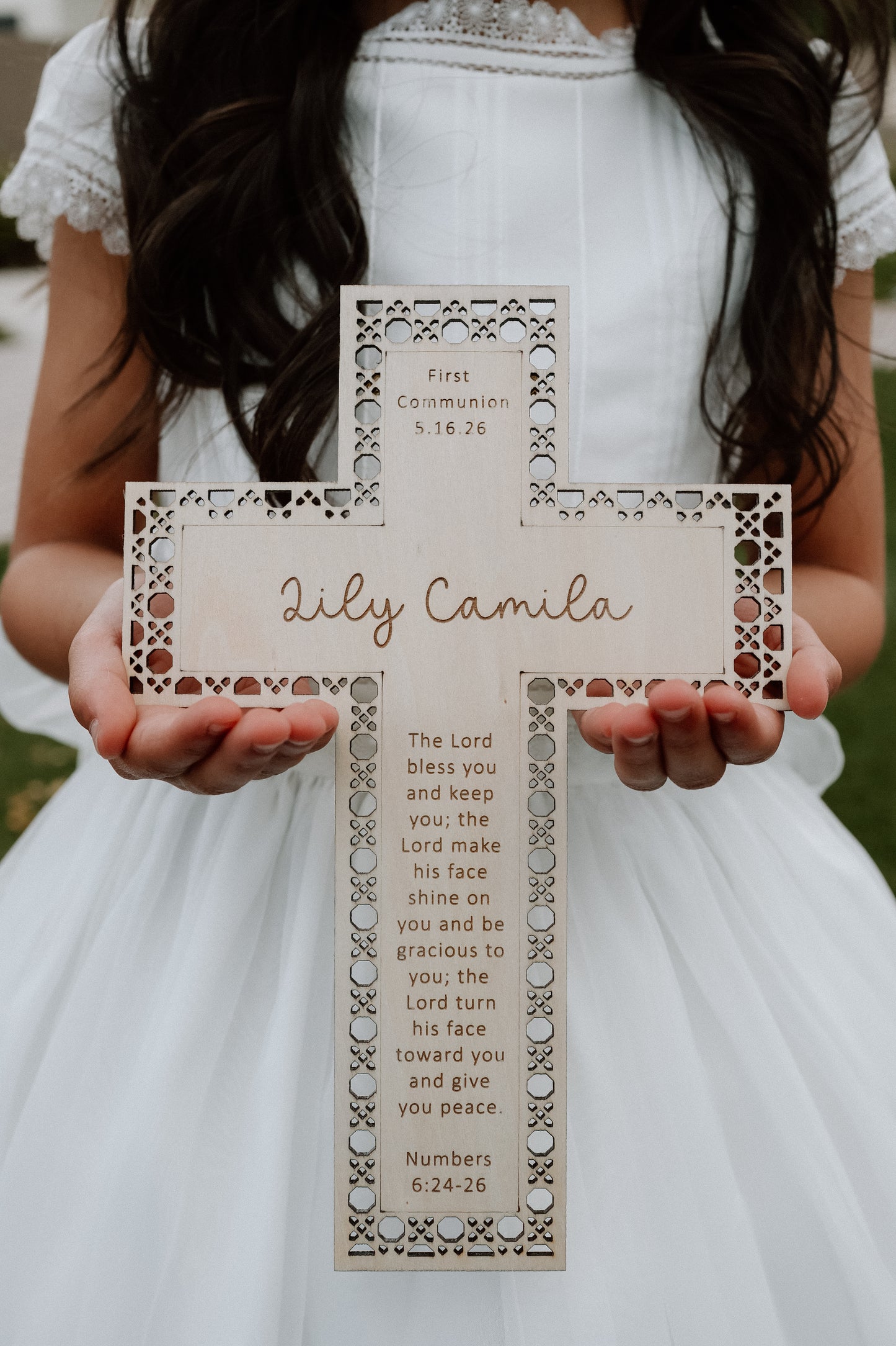 Personalized Bible Verse Rattan Cross