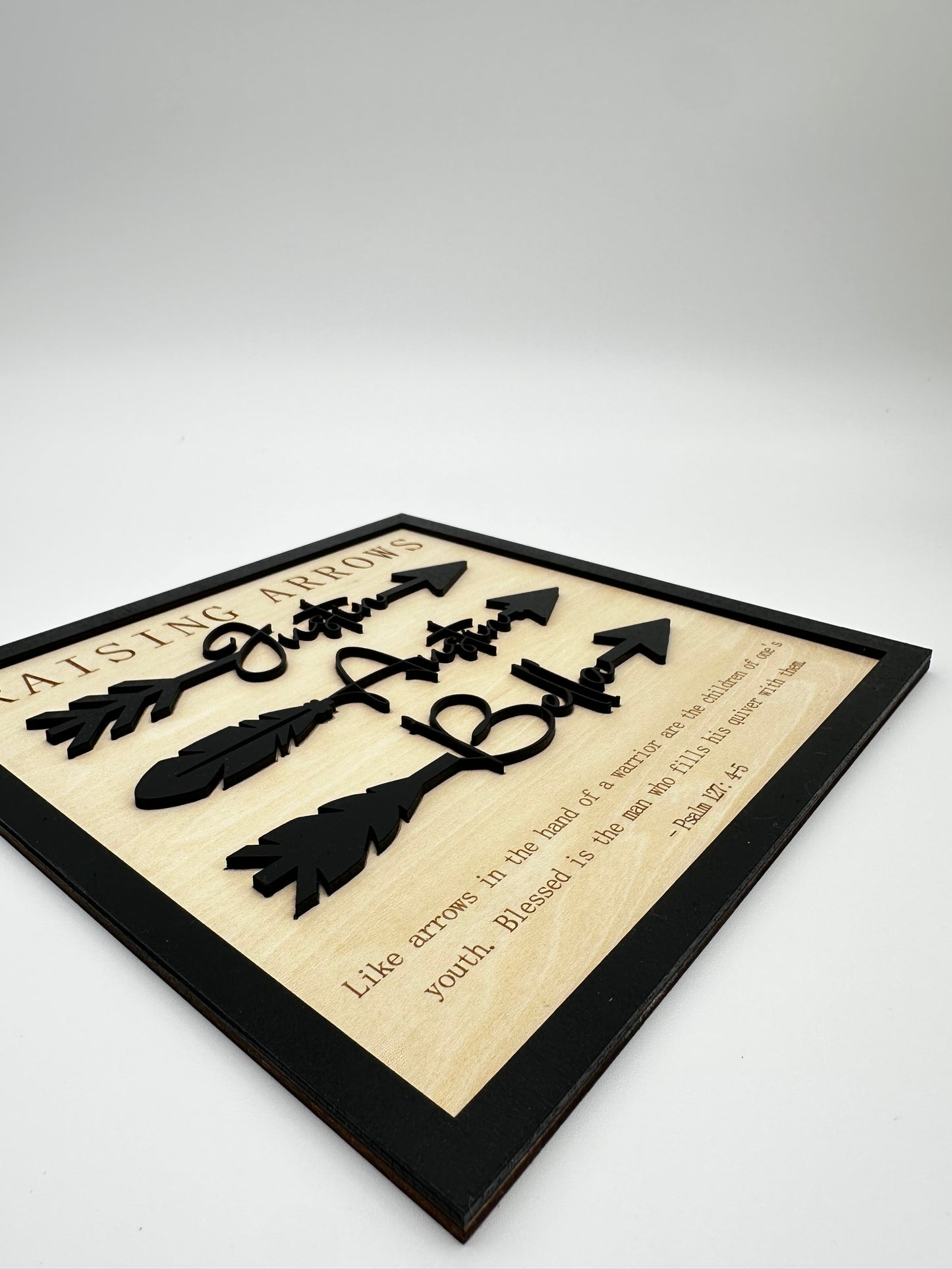 Raising Arrows Personalized Wood Sign