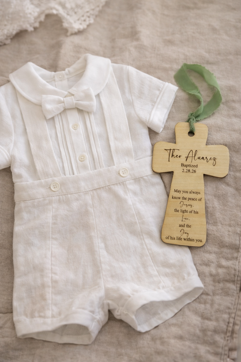 Personalized Sacrament Cross Ornament