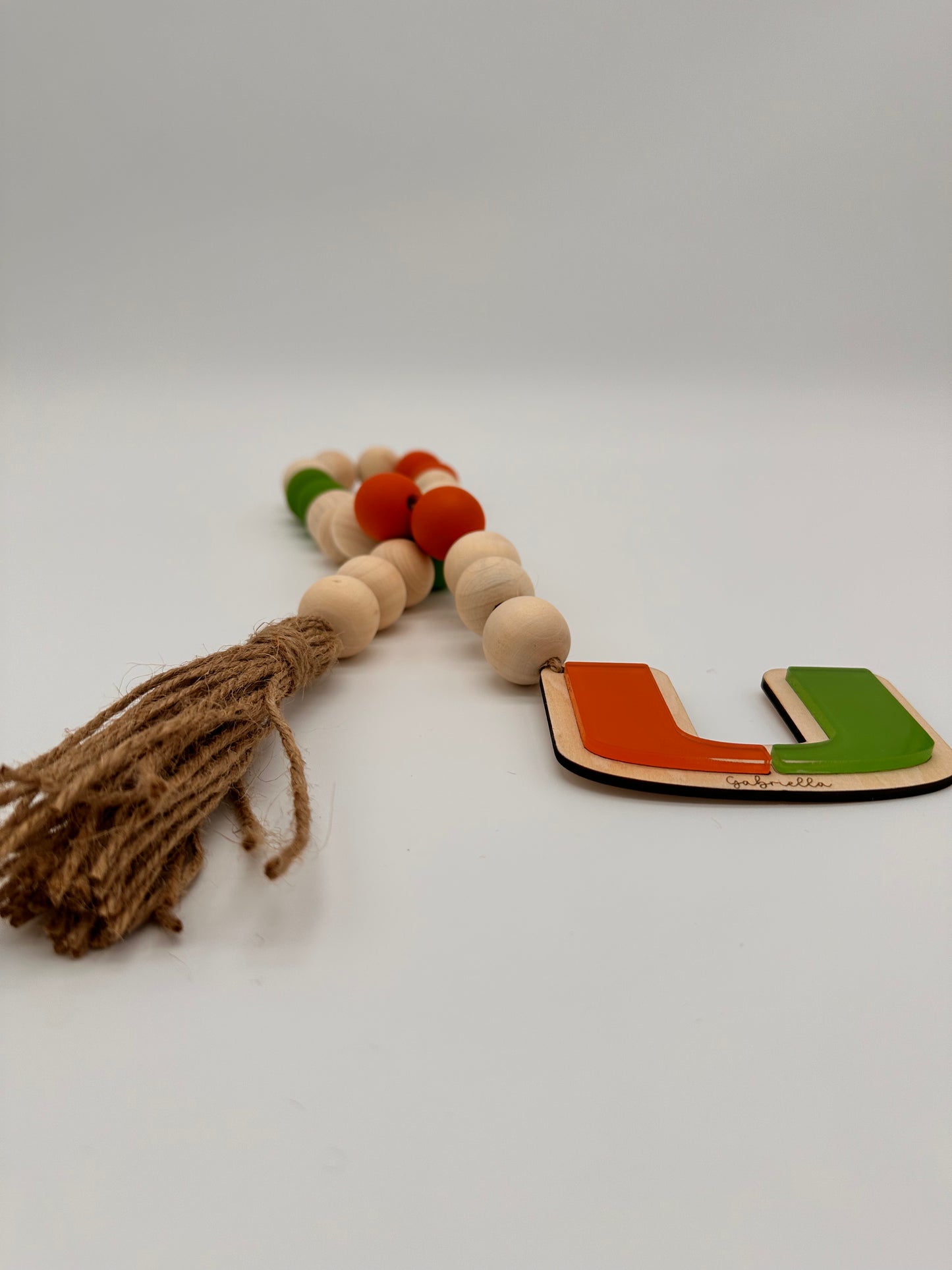 College Spirit Wood Bead Garland