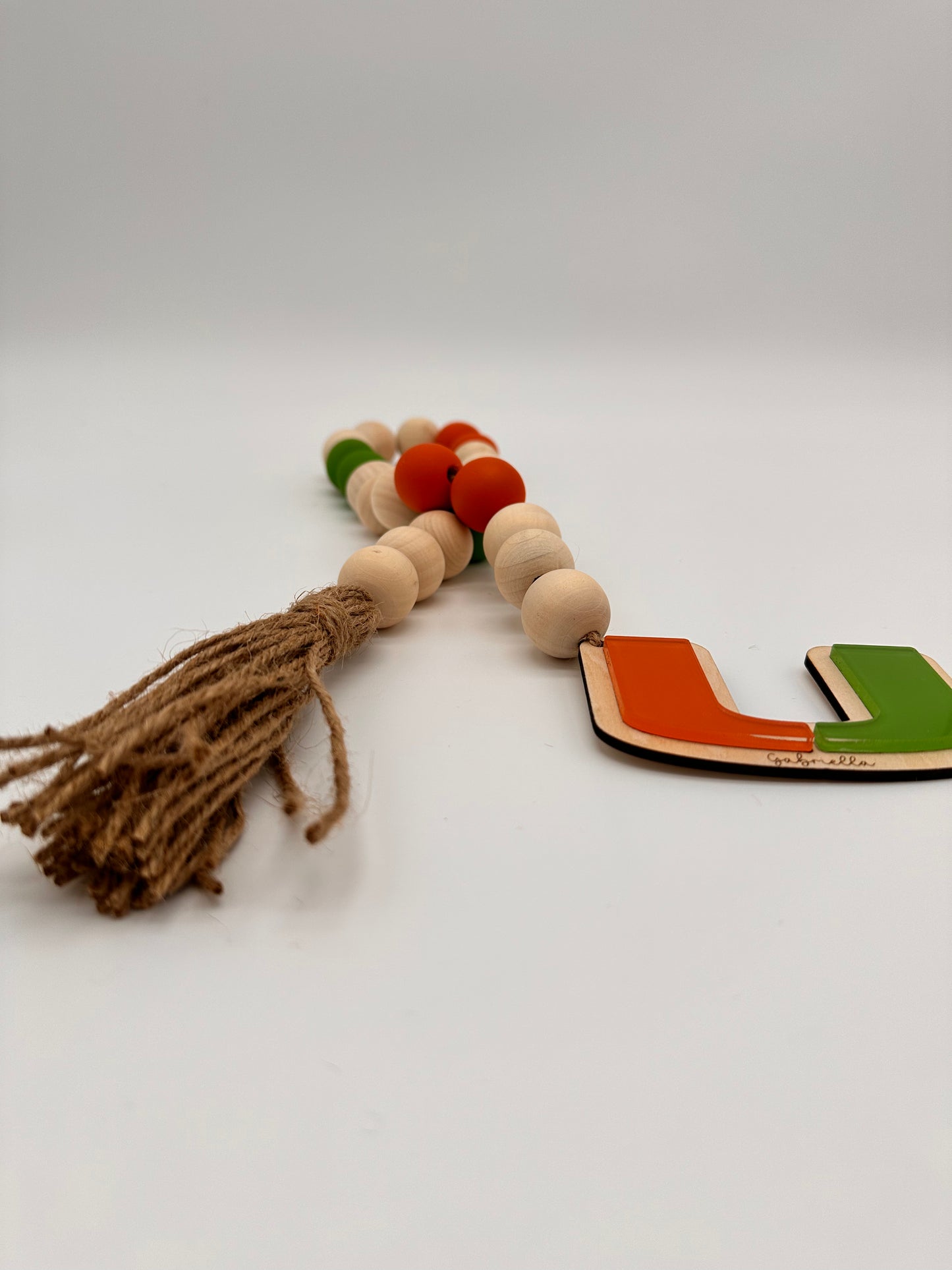 College Spirit Wood Bead Garland