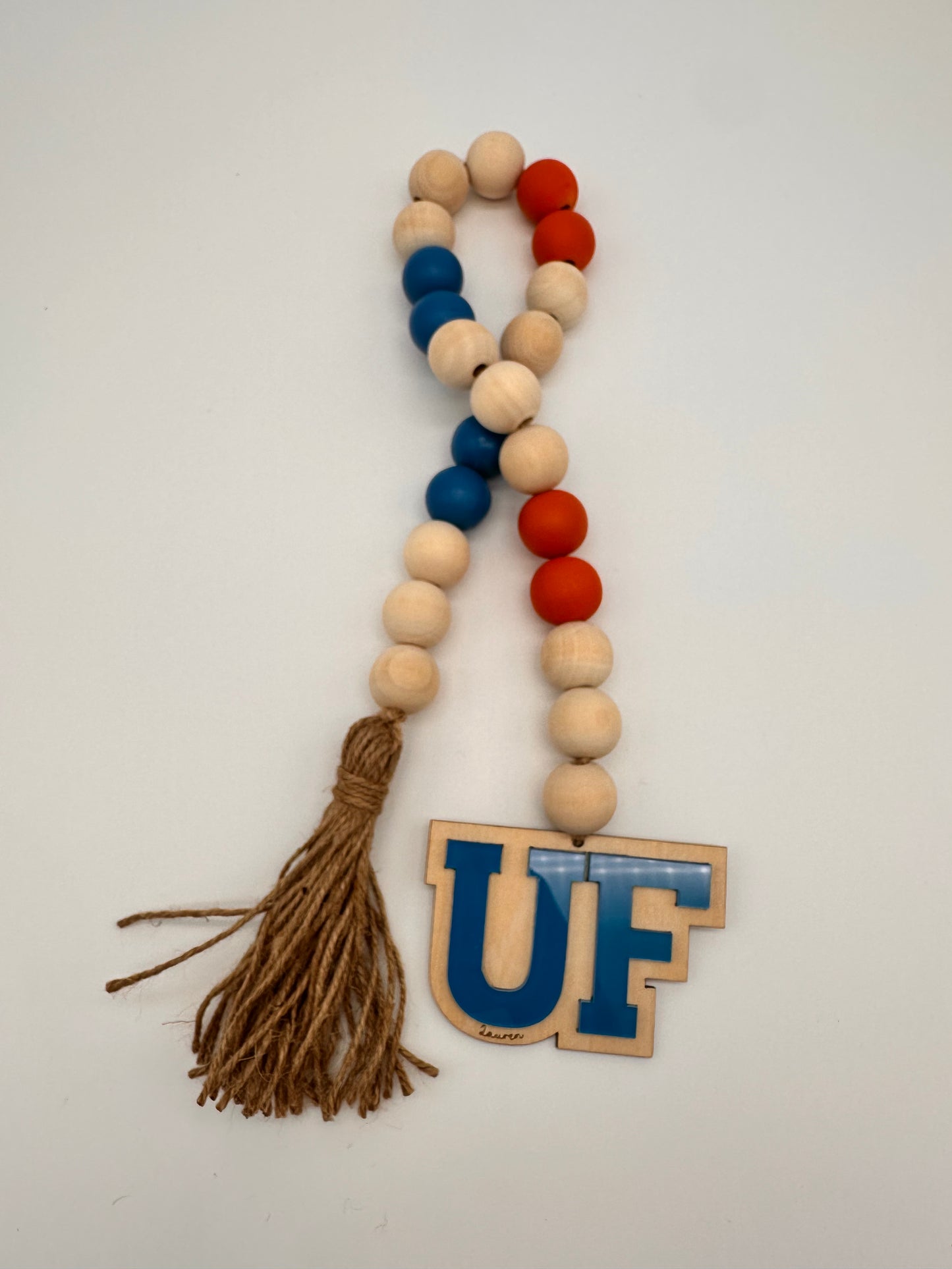 College Spirit Wood Bead Garland