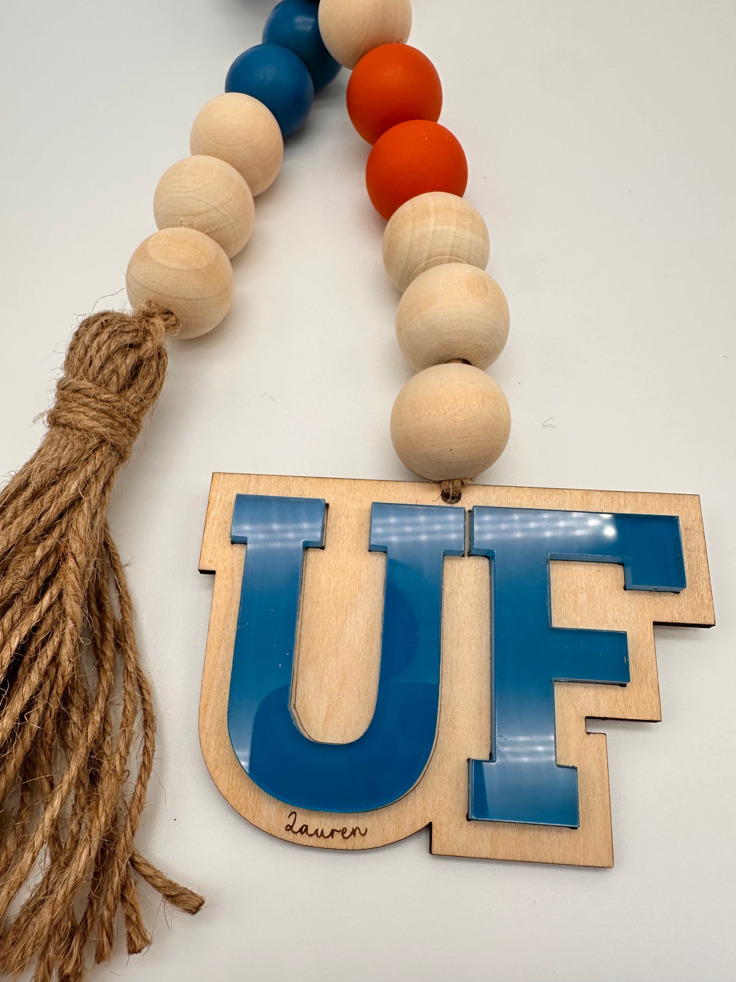College Spirit Wood Bead Garland