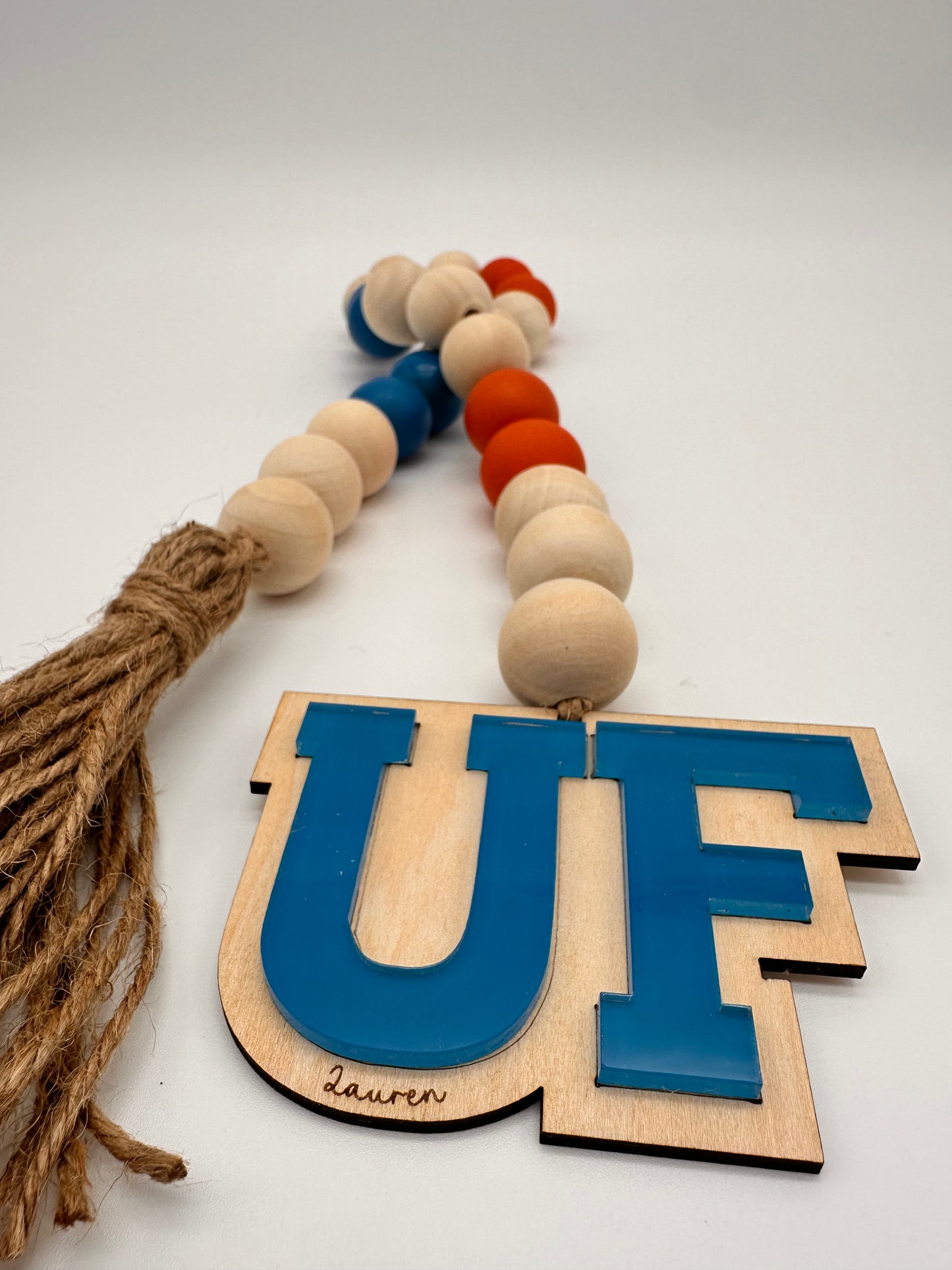 College Spirit Wood Bead Garland