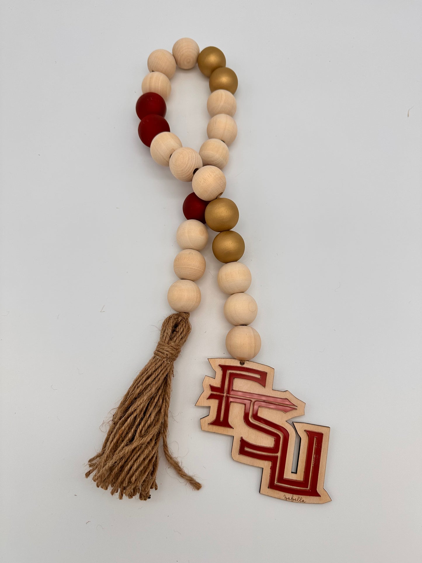 College Spirit Wood Bead Garland