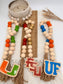 College Spirit Wood Bead Garland