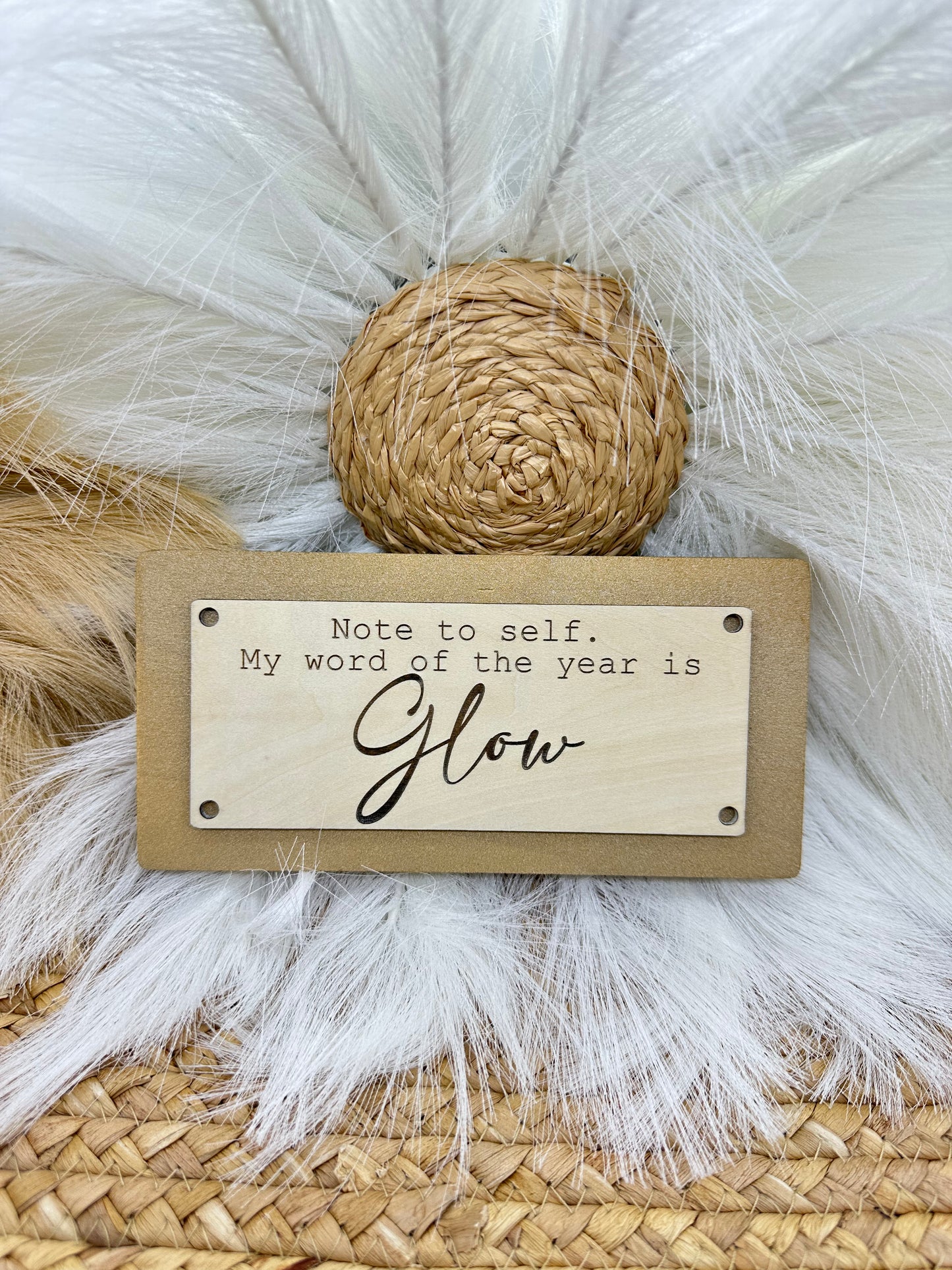 Word of the Year Personalized Wood Sign | Motivational Desk Decor | Inspirational Office Sign | Custom Word Gift | Daily Encouragement Decor