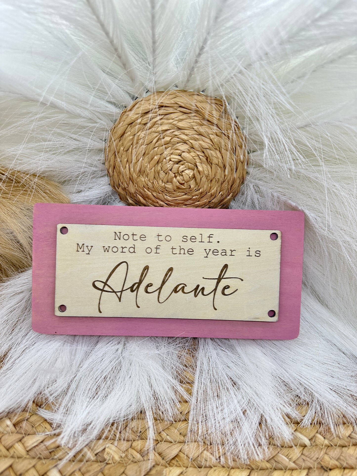 Word of the Year Personalized Wood Sign | Motivational Desk Decor | Inspirational Office Sign | Custom Word Gift | Daily Encouragement Decor