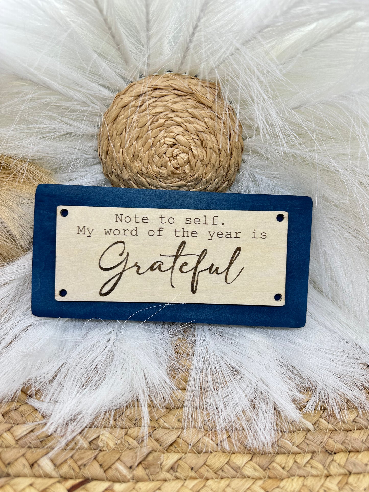 Word of the Year Personalized Wood Sign | Motivational Desk Decor | Inspirational Office Sign | Custom Word Gift | Daily Encouragement Decor