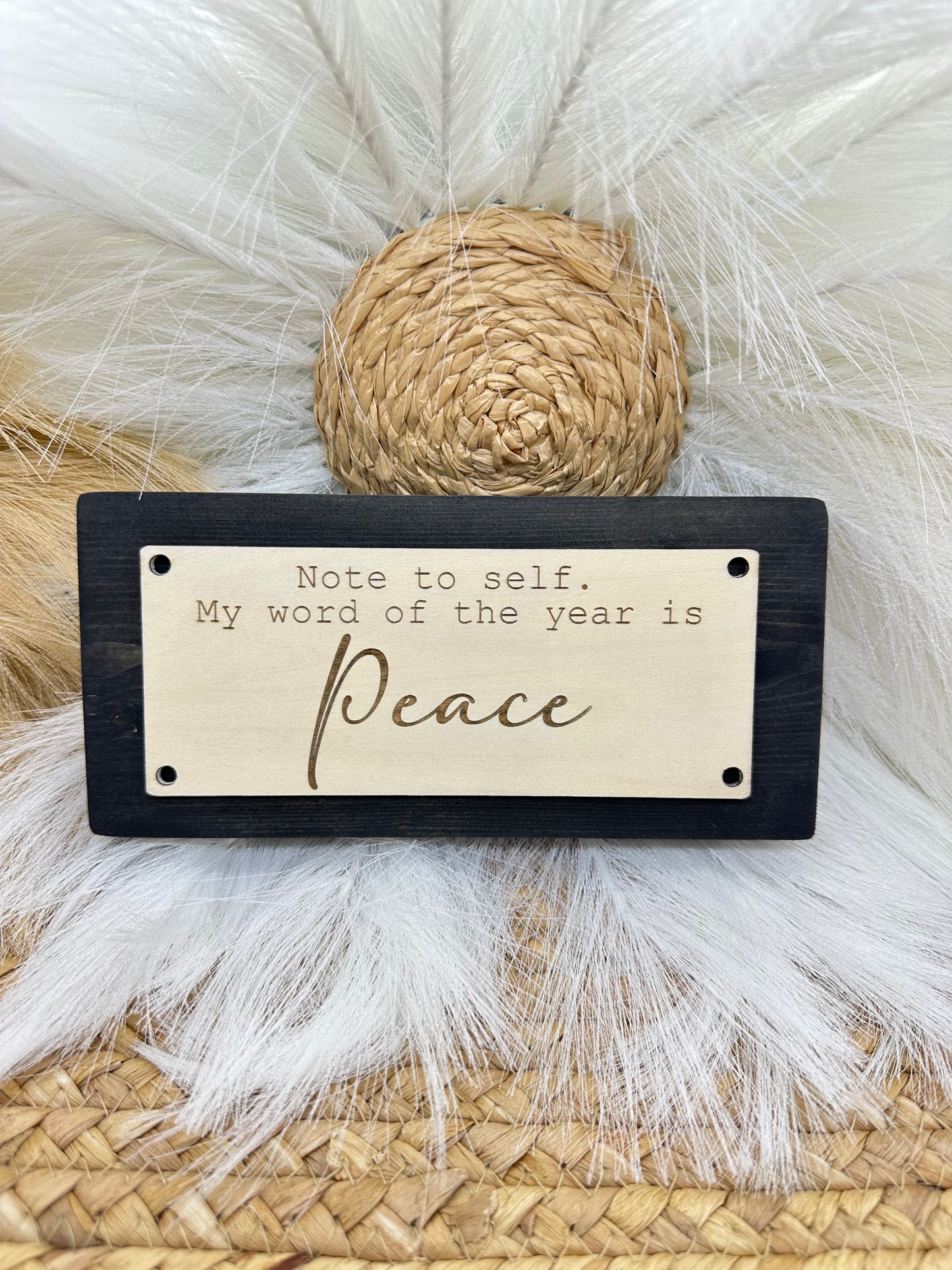 Word of the Year Personalized Wood Sign | Motivational Desk Decor | Inspirational Office Sign | Custom Word Gift | Daily Encouragement Decor