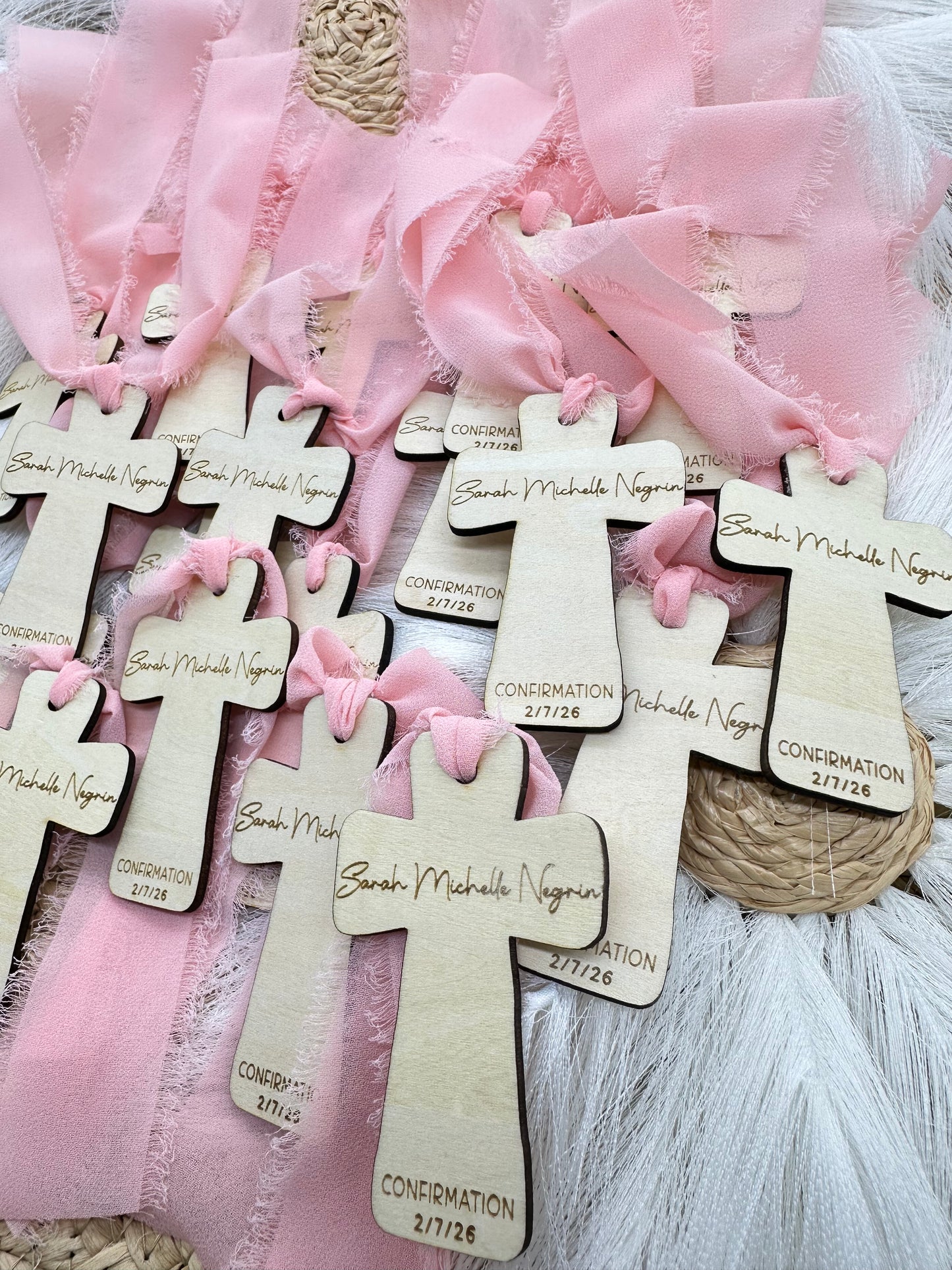 Personalized Wood Cross Tag