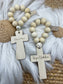 Personalized Wood Bead Rosary