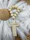 Personalized Wood Bead Rosary