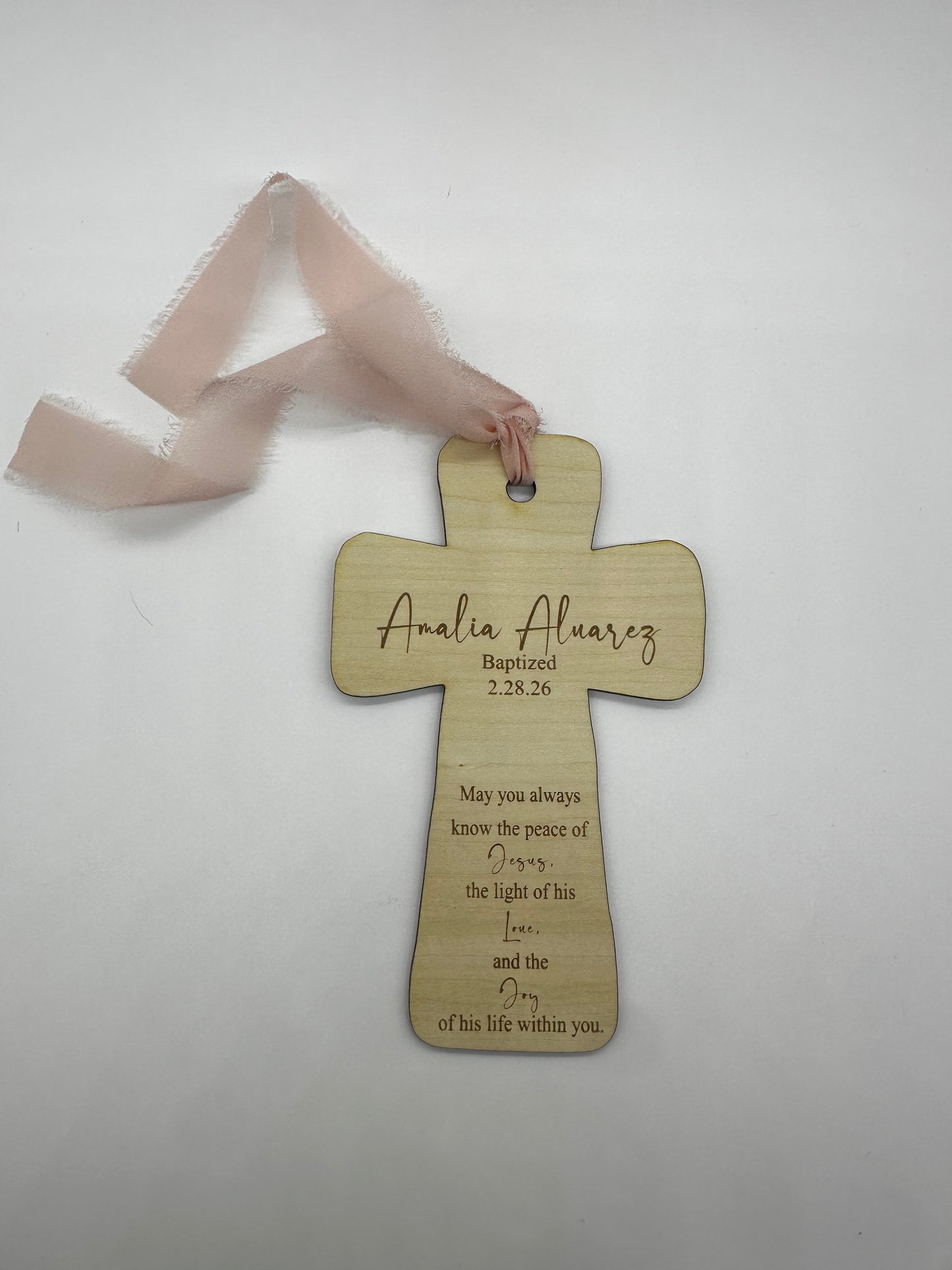 Personalized Sacrament Cross Ornament