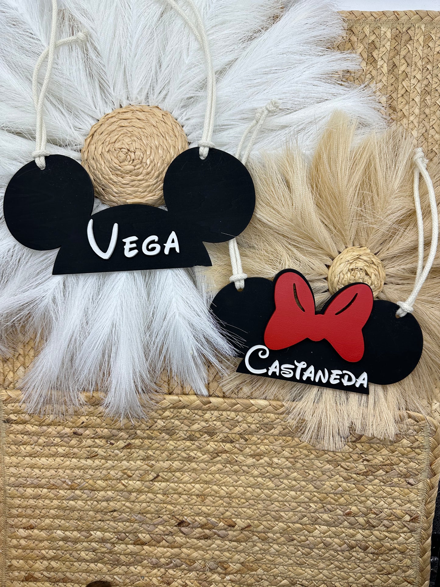 Personalized Mickey & Minnie Stroller Sign
