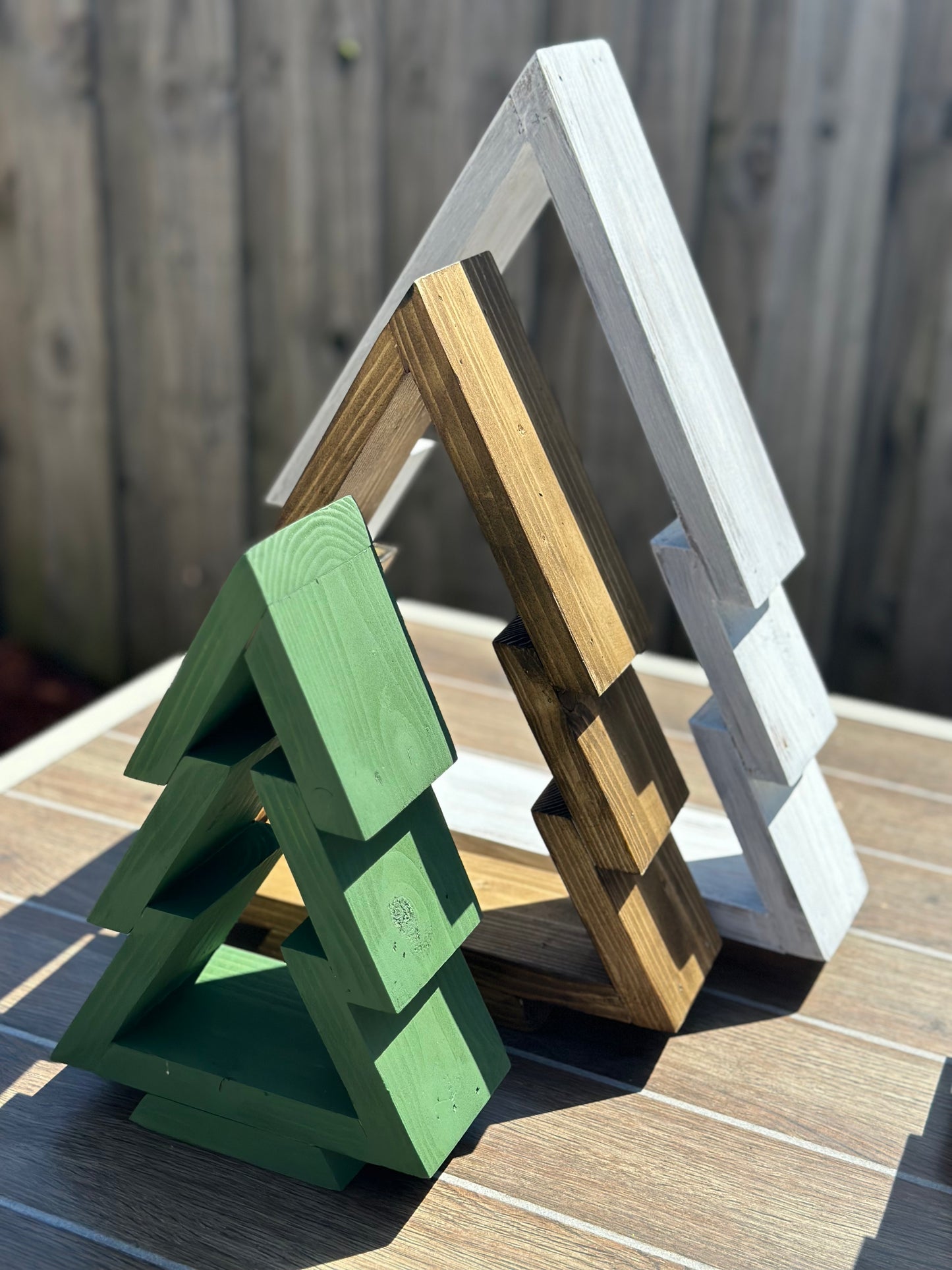 Wood Christmas Tree Nested Set | Rustic Christmas Decor Gift