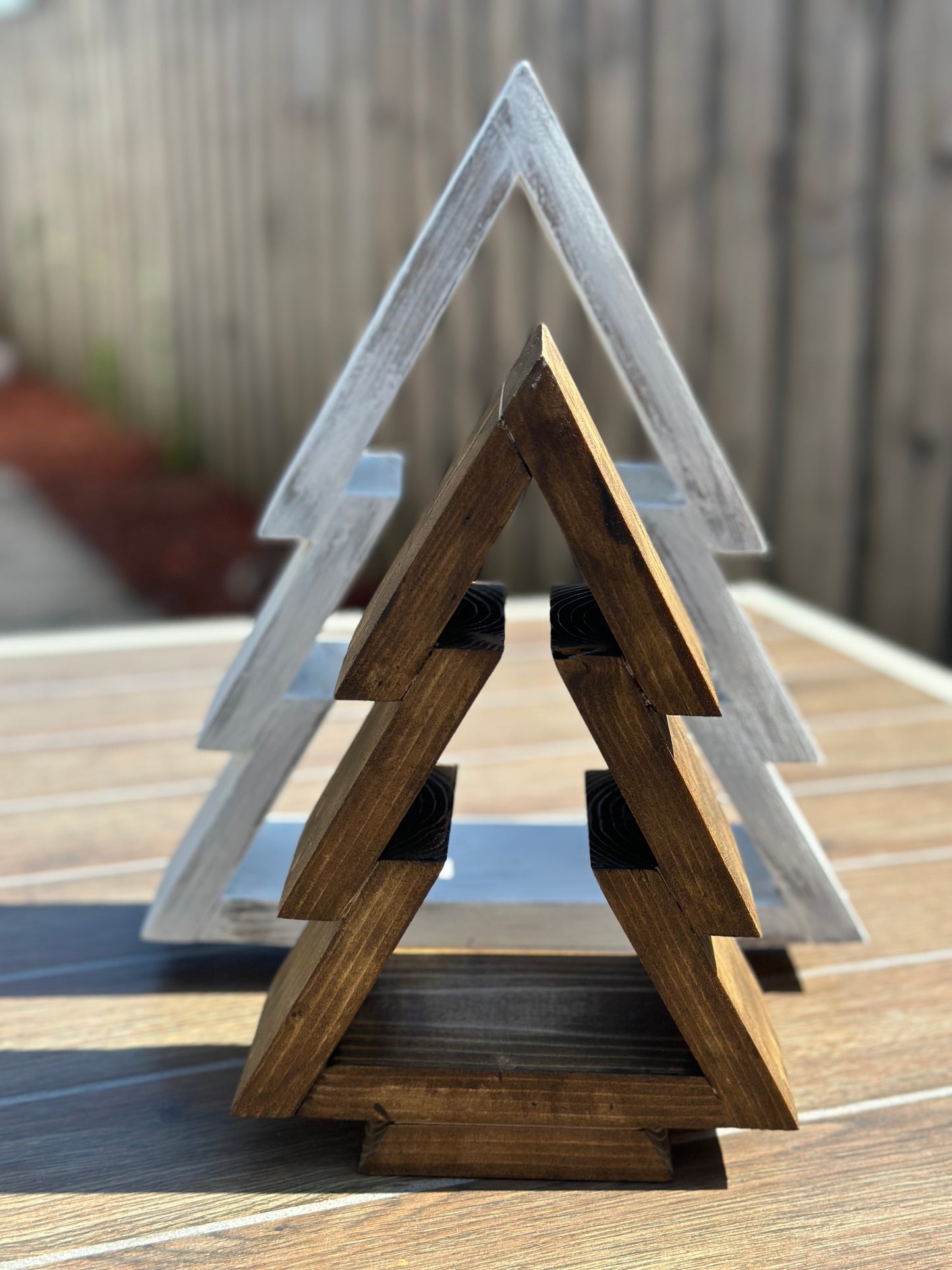 Wood Christmas Tree Nested Set | Rustic Christmas Decor Gift