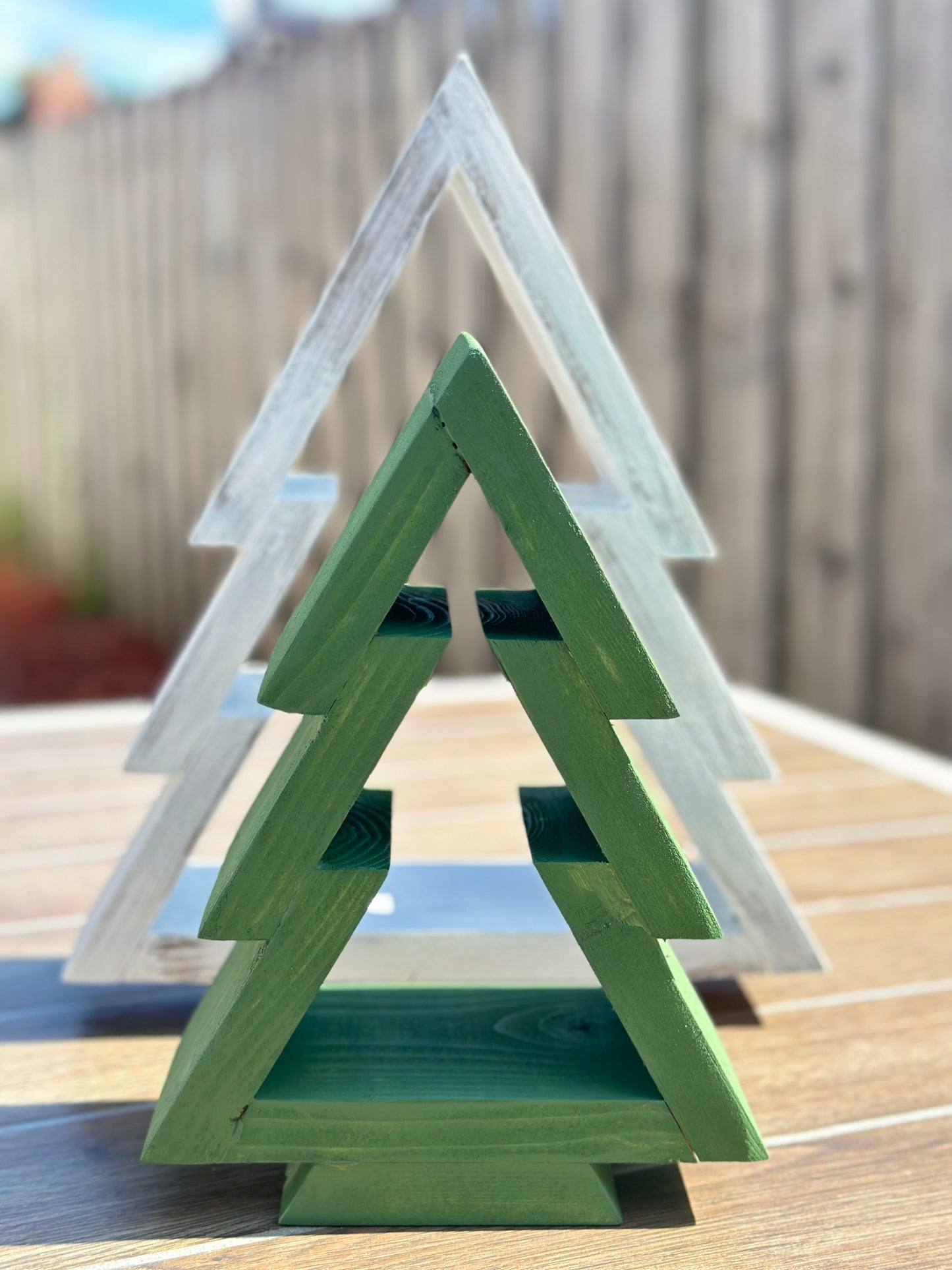 Wood Christmas Tree Nested Set | Rustic Christmas Decor Gift