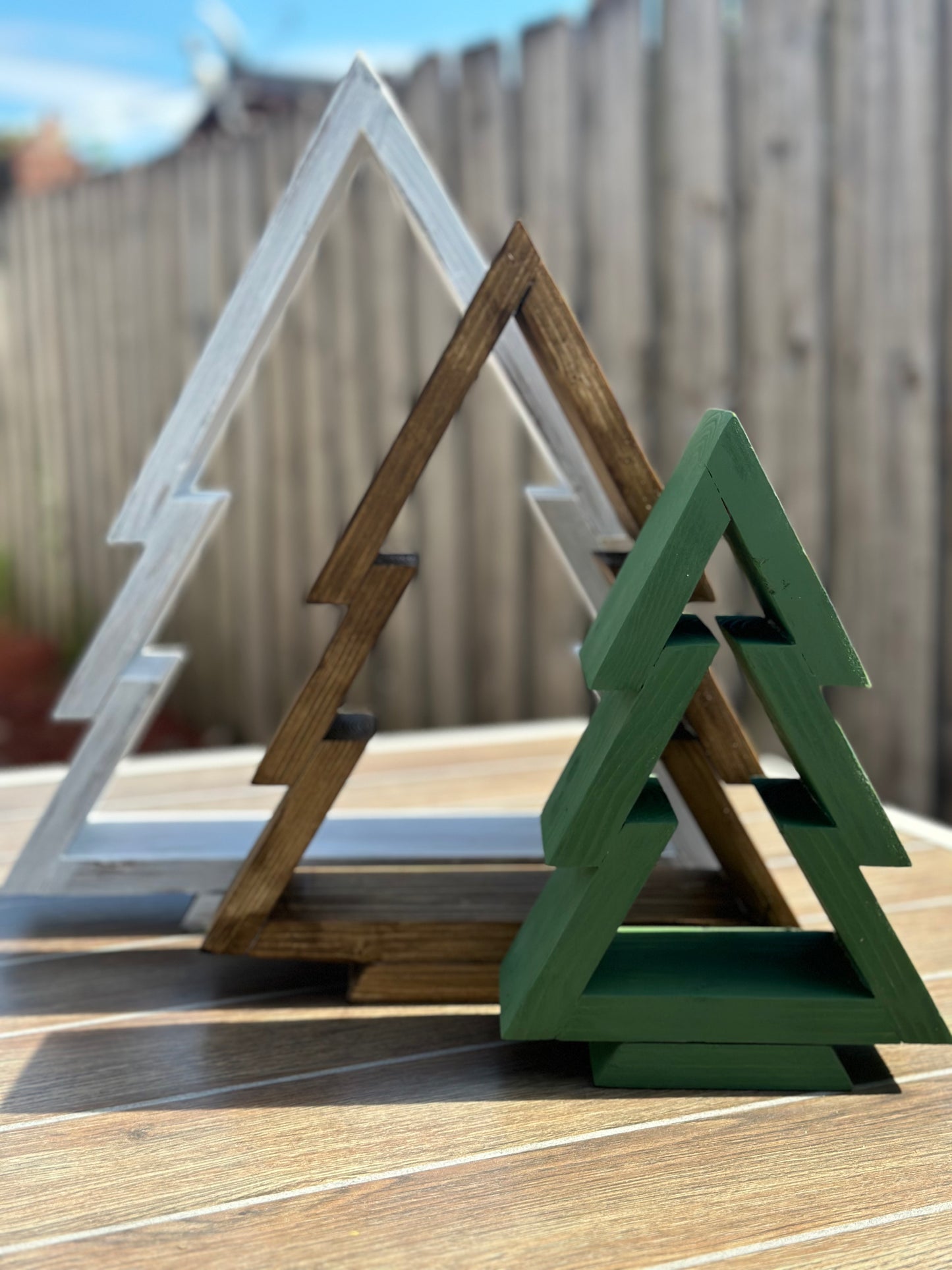 Wood Christmas Tree Nested Set | Rustic Christmas Decor Gift
