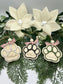 Personalized Paw Print Ornament | Custom Pet Memorial Keepsake | Unique Pet Lover Gift | Handcrafted Pet Paw Print Christmas Decoration