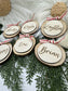 Personalized Wood Slice Ornament | Custom Family Christmas Ornament | Rustic Holiday Decor