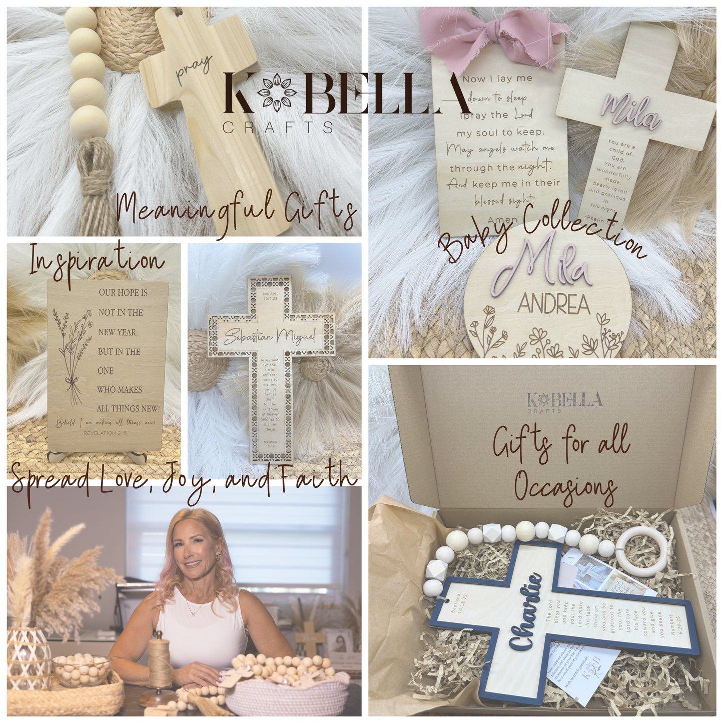 Personalized Wood Bead Decade Rosary | Catholic Prayer Beads, Baptism, First Communion & Confirmation Keepsake