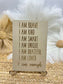 I Am Enough Wood Sign | Inspirational Affirmation Decor, Motivational Desk Sign, Self-Love Quote Engraved Sign
