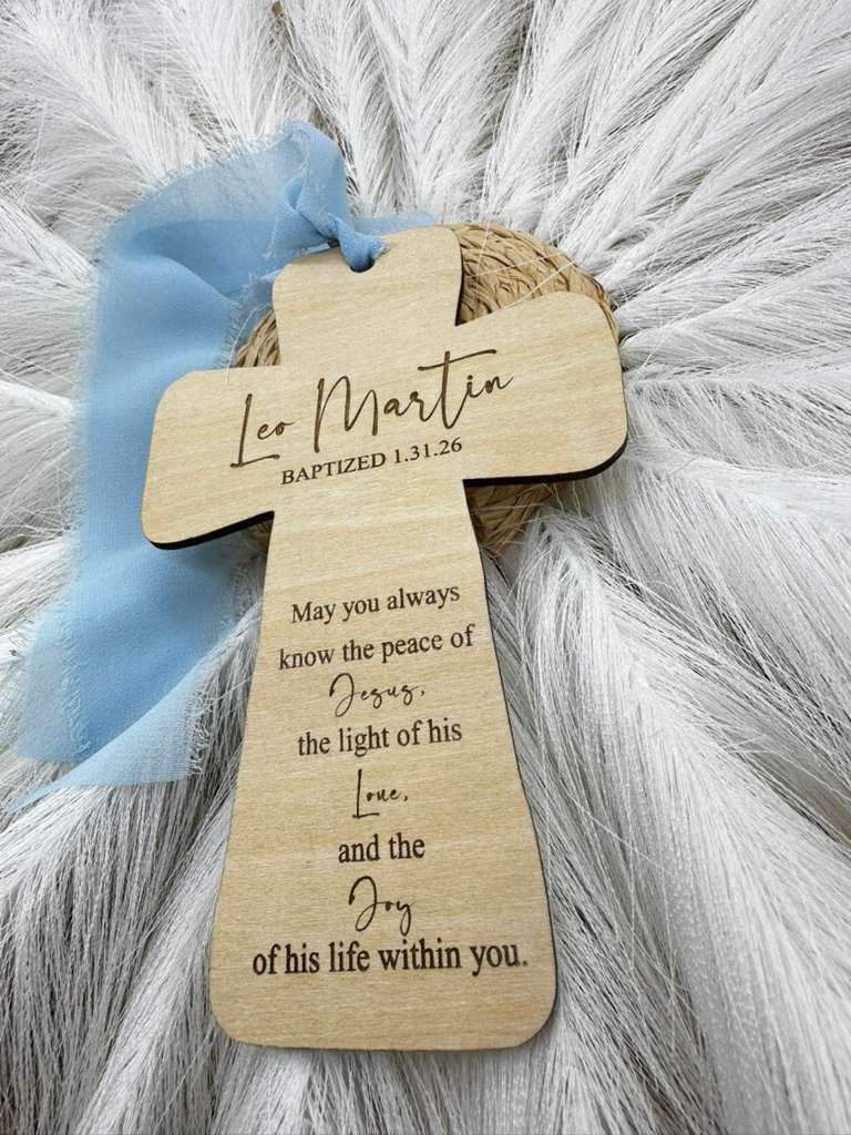 Personalized Sacrament Cross Ornament