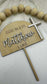 Personalized Arch Cross Cake Topper