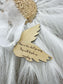 Personalized Memorial Angel Wing Charm | Engraved Sympathy Keepsake | Remembrance Ornament, In Loving Memory Gift, Name or Signature Engraving